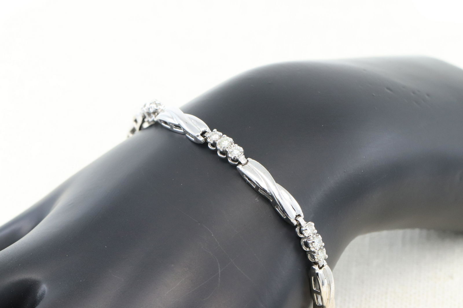 14KT White Gold Diamond Bracelet (1 of 5)