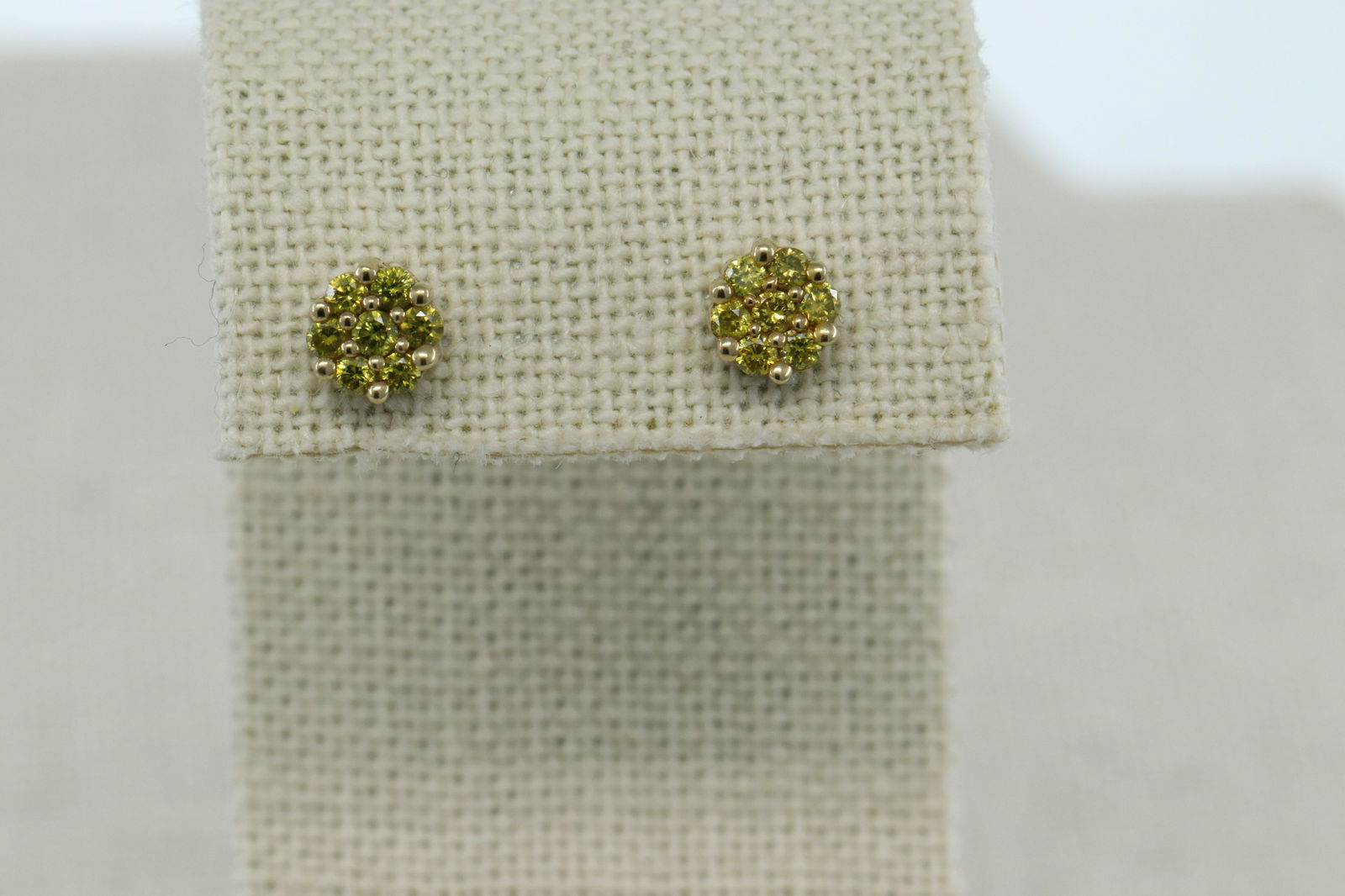 14Kt Yellow Diamond stud Earrings (1 of 5)