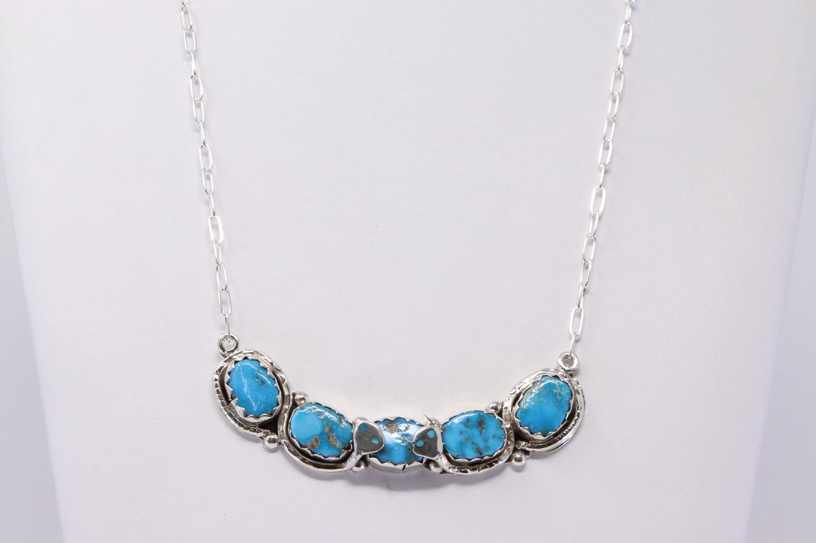 Native American Handmade Sterling Silver Zuni Turquoise (1 of 4)