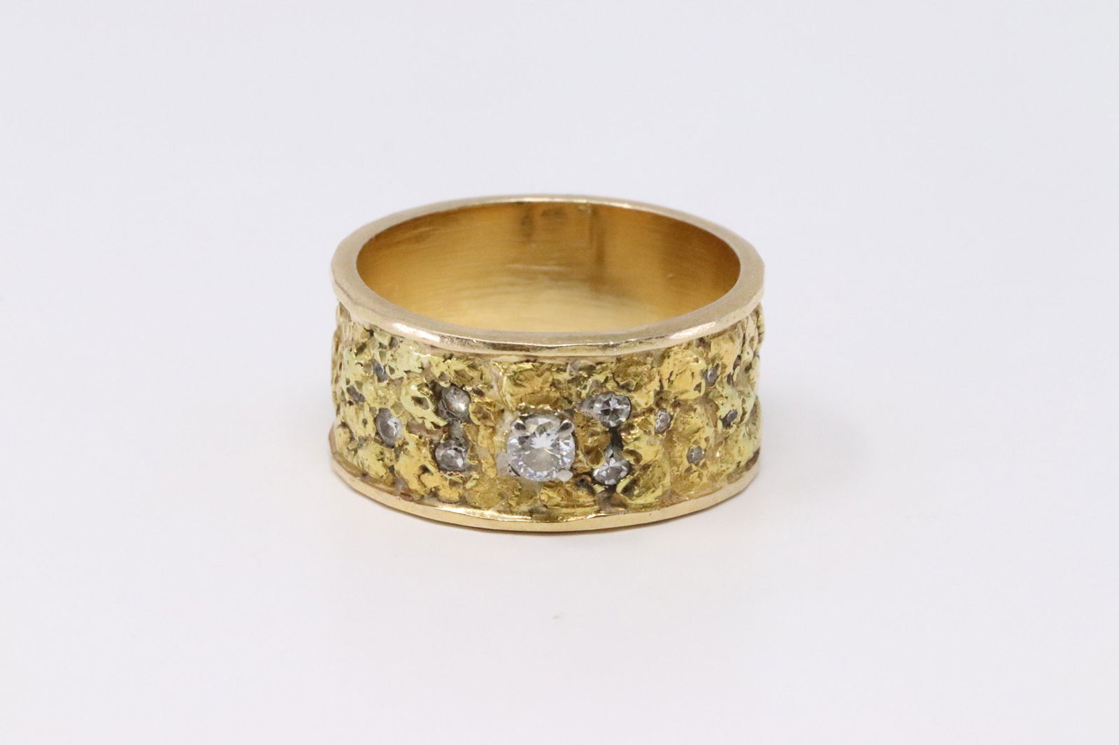 14kt Diamonds Nugget Ring. (1 of 4)