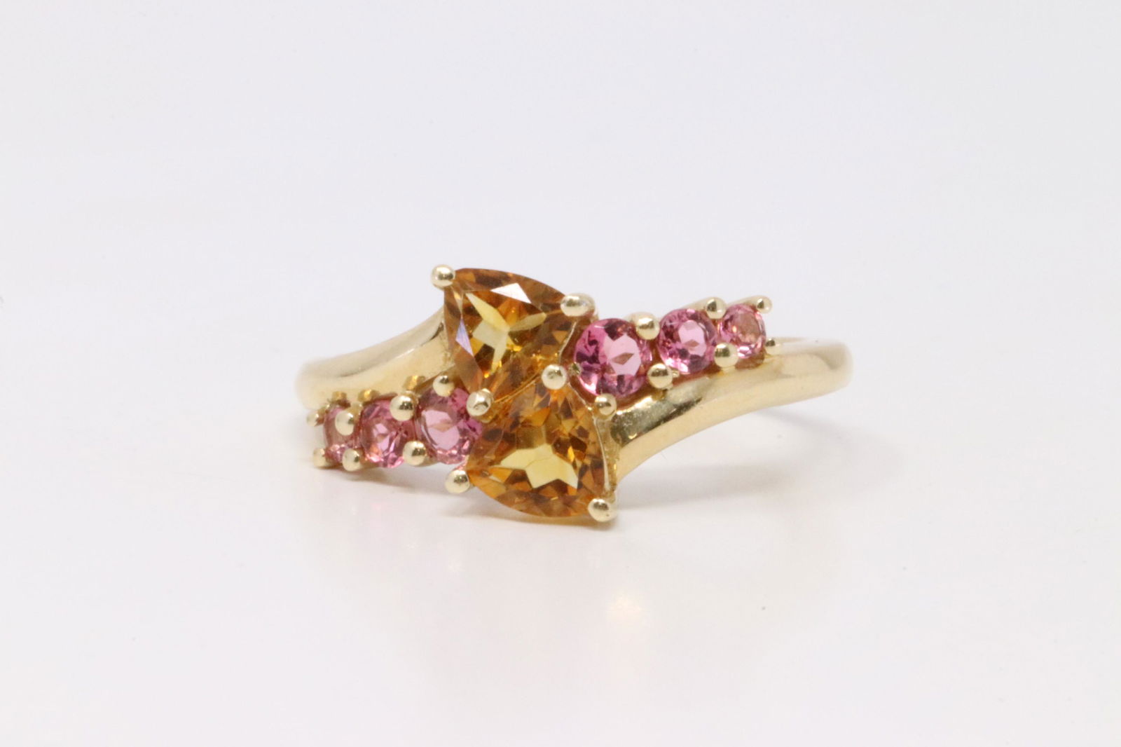 14KT Citrine/Pink Topaz Ring (1 of 4)