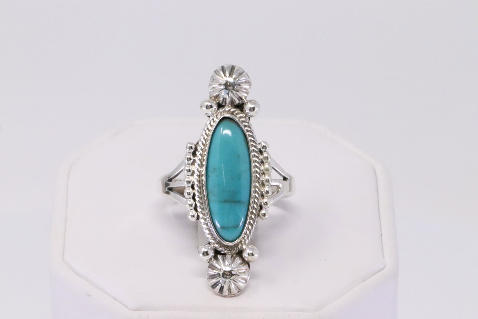 Native America Navajo Handmade Sterling Silver: This is a ative America Navajo Handmade Sterling Silver Turquoise Ring By Daniel Benally. Ring size: 9.25.