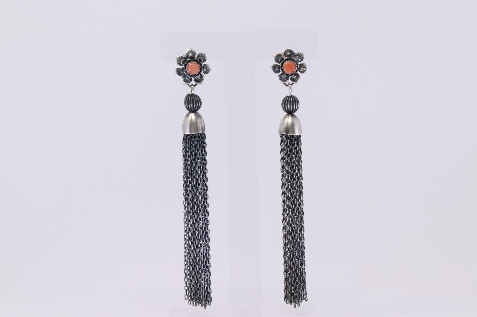 Native American Navajo Handmade Sterling Silver Coral (1 of 4)