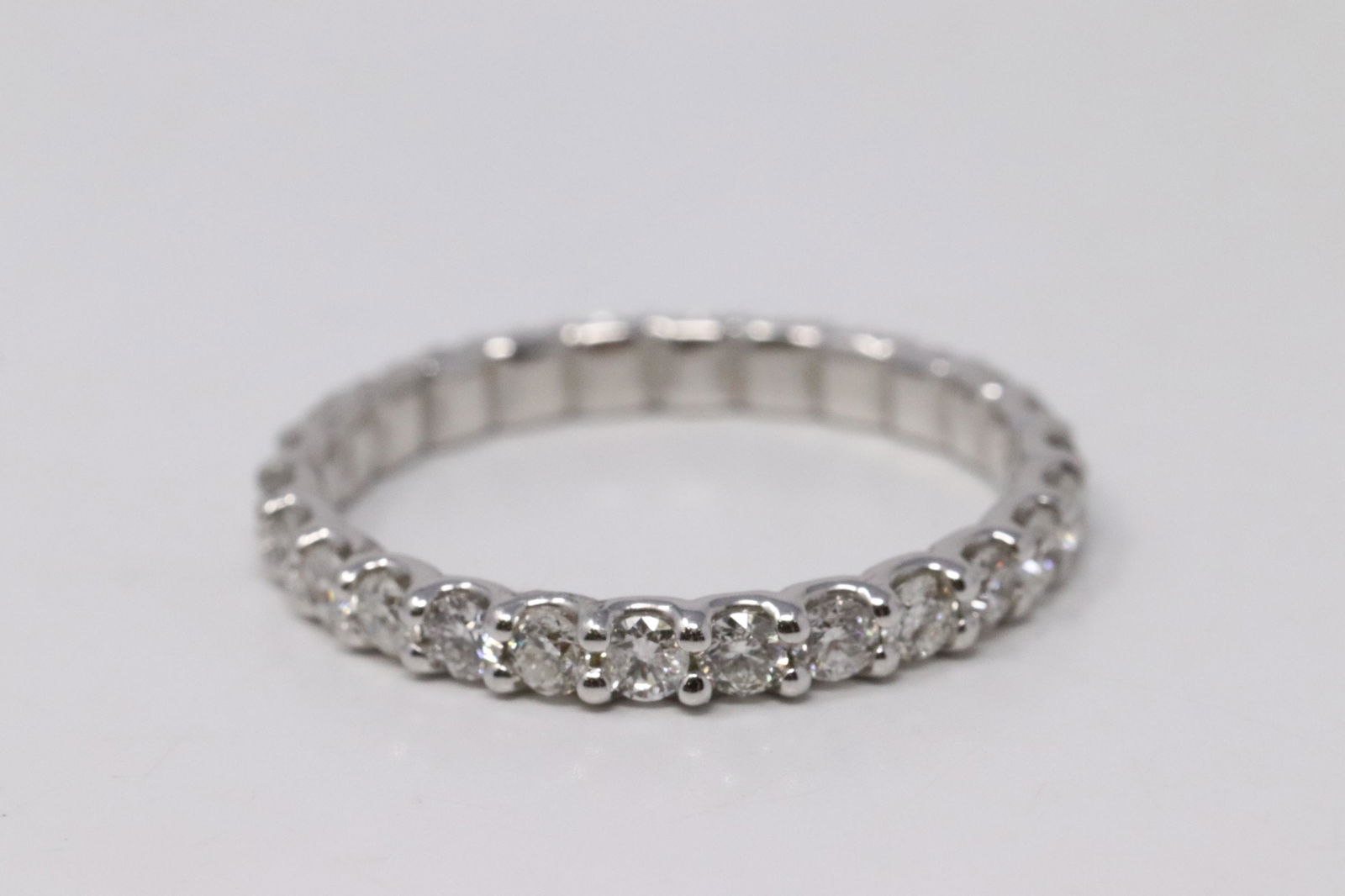 14Kt White Gold Eternity Diamond Ring. (1 of 4)