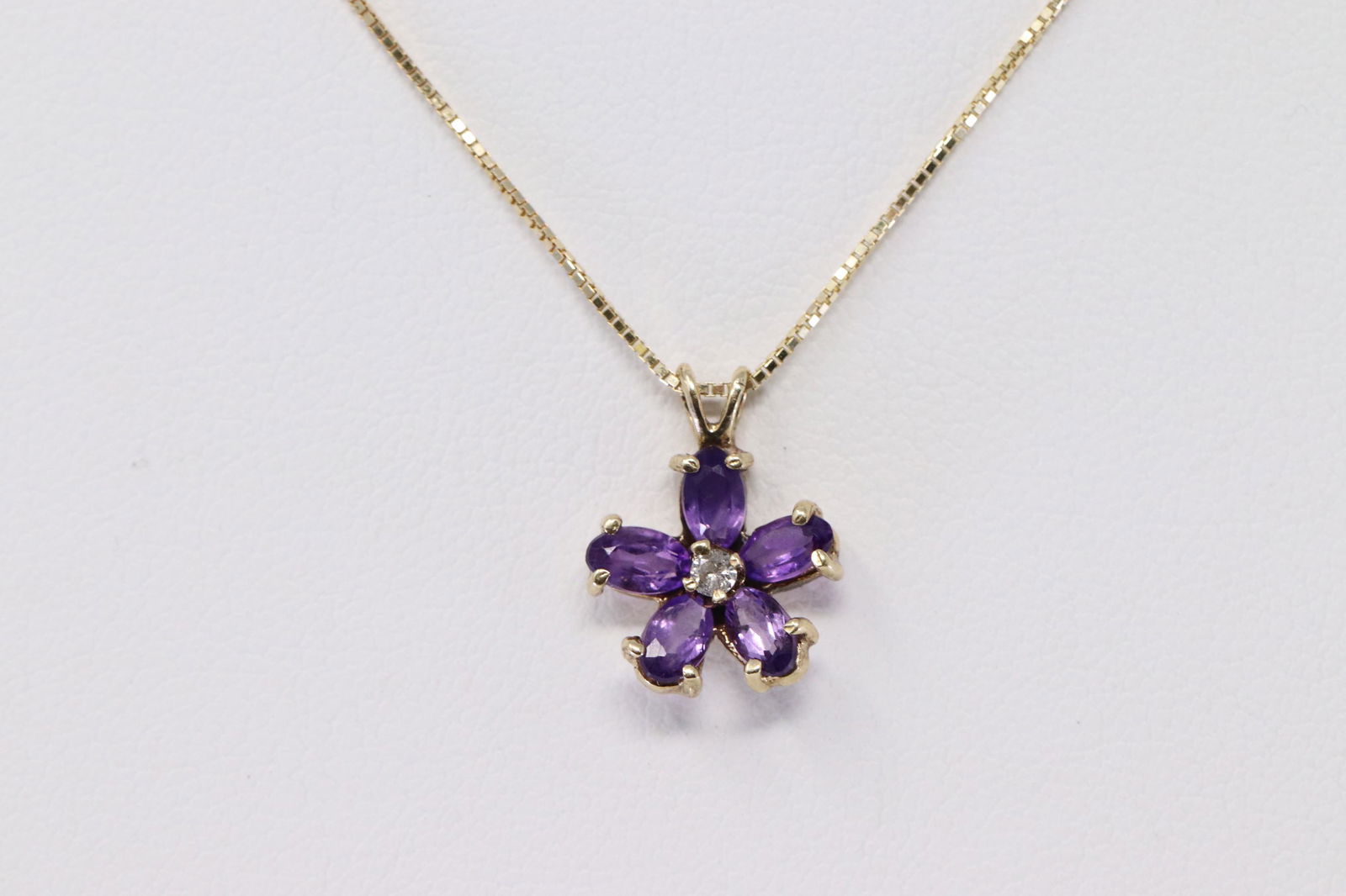 14Kt Diamond/Amethyst Necklace (1 of 3)