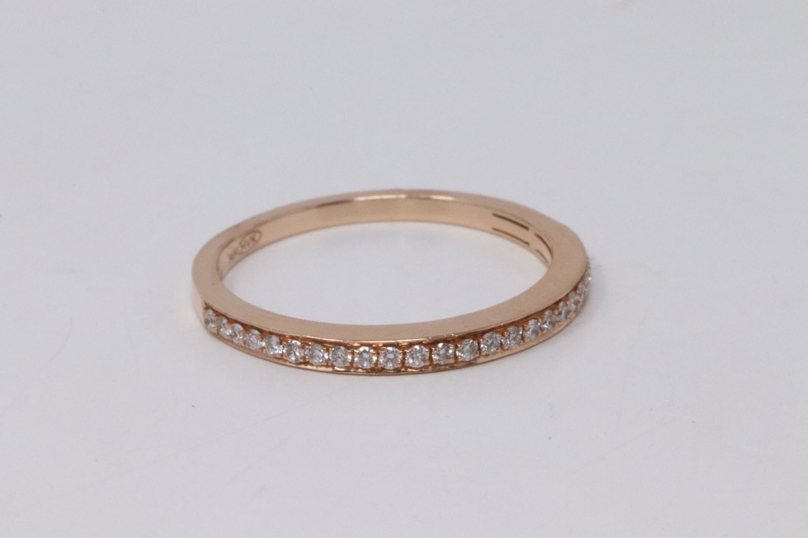 14Kt Rose Gold Diamond Band Ring (1 of 4)