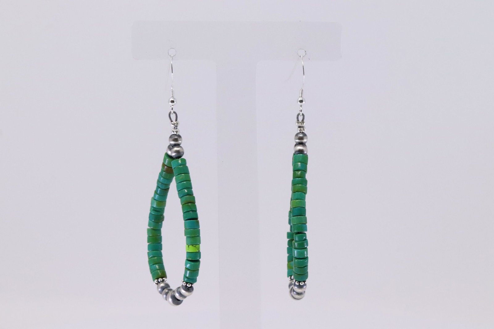 Native American Navajo Handmade Sterling Silver Hoop: This is a Native American Navajo Handmade Sterling Silver Hoop Dangling Earring's.