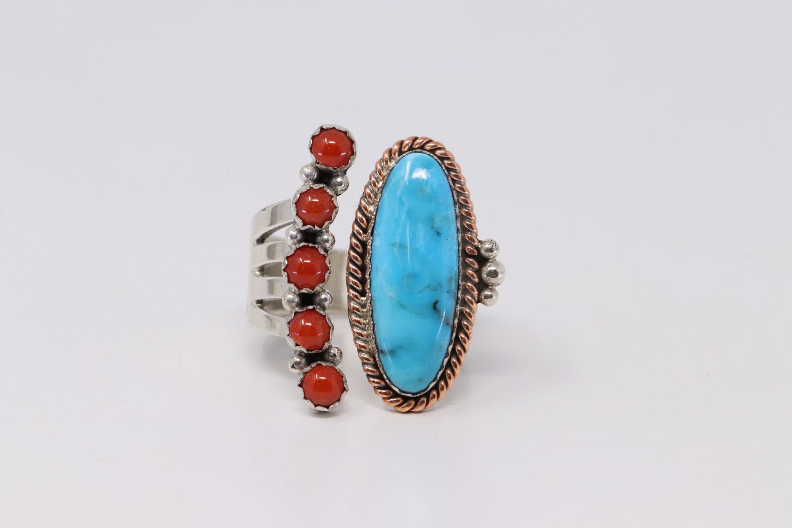 Native America Handmade Navajo Sterling Silver Coral (1 of 4)