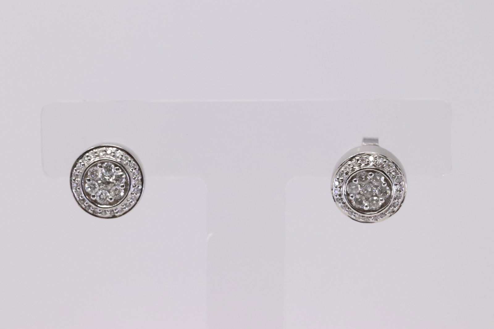 14Kt White Gold Diamond Earring's. (1 of 4)