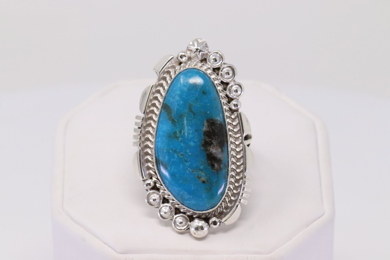 Native America Handmade Navajo Sterling Silver: This is a Native America Handmade Navajo Sterling Silver Turquoise Ring By Daniel Benally. Ring size: 9.25.