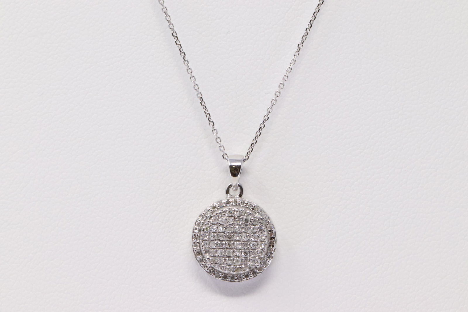 14Kt White Gold Diamond Pendant. (1 of 4)
