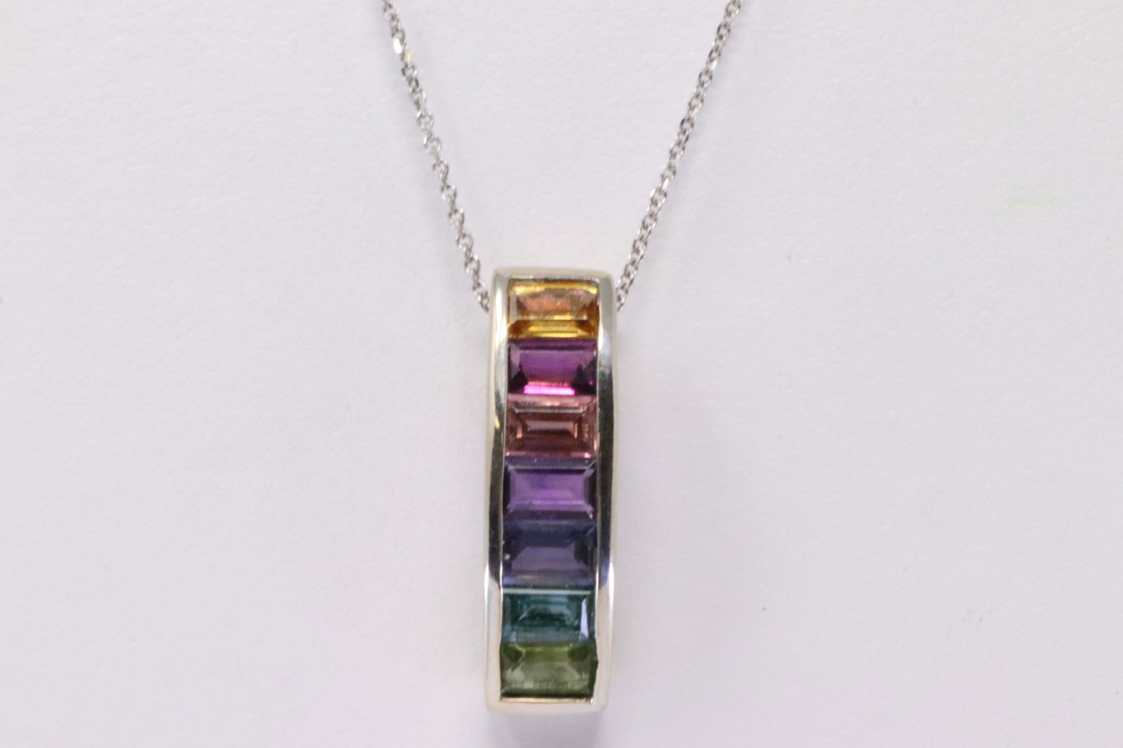 14KT Multi-color Pendant necklace (1 of 4)