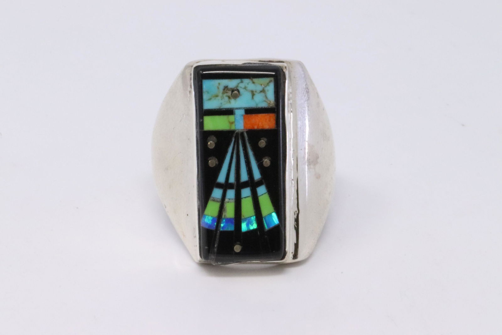 Native American Navajo Handmade Sterling Silver Night (1 of 4)