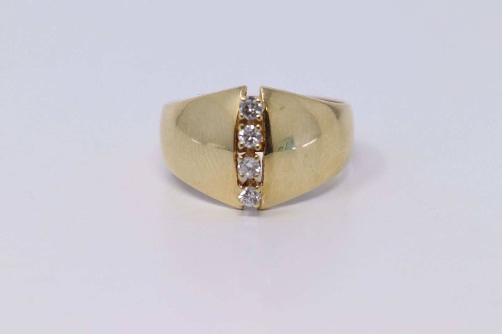 Ladies 14k Vertical Culster Diamond Ring (1 of 4)