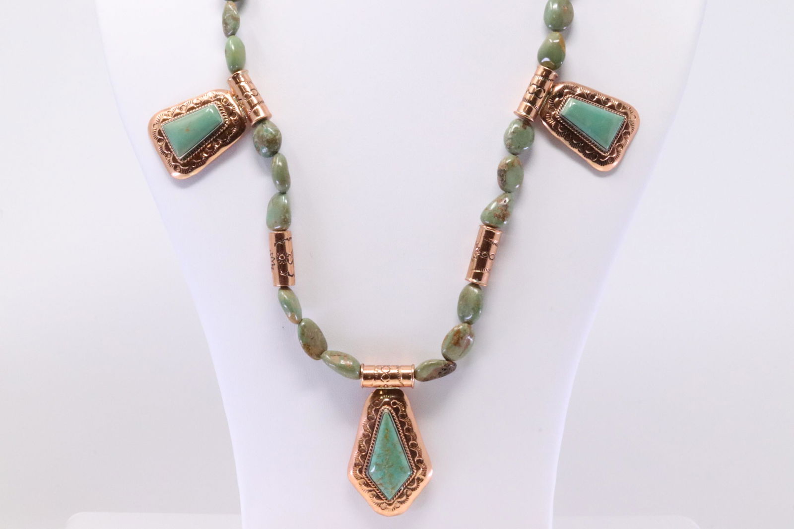 Native American Navajo 925 Silver/Copper Turquoise (1 of 6)