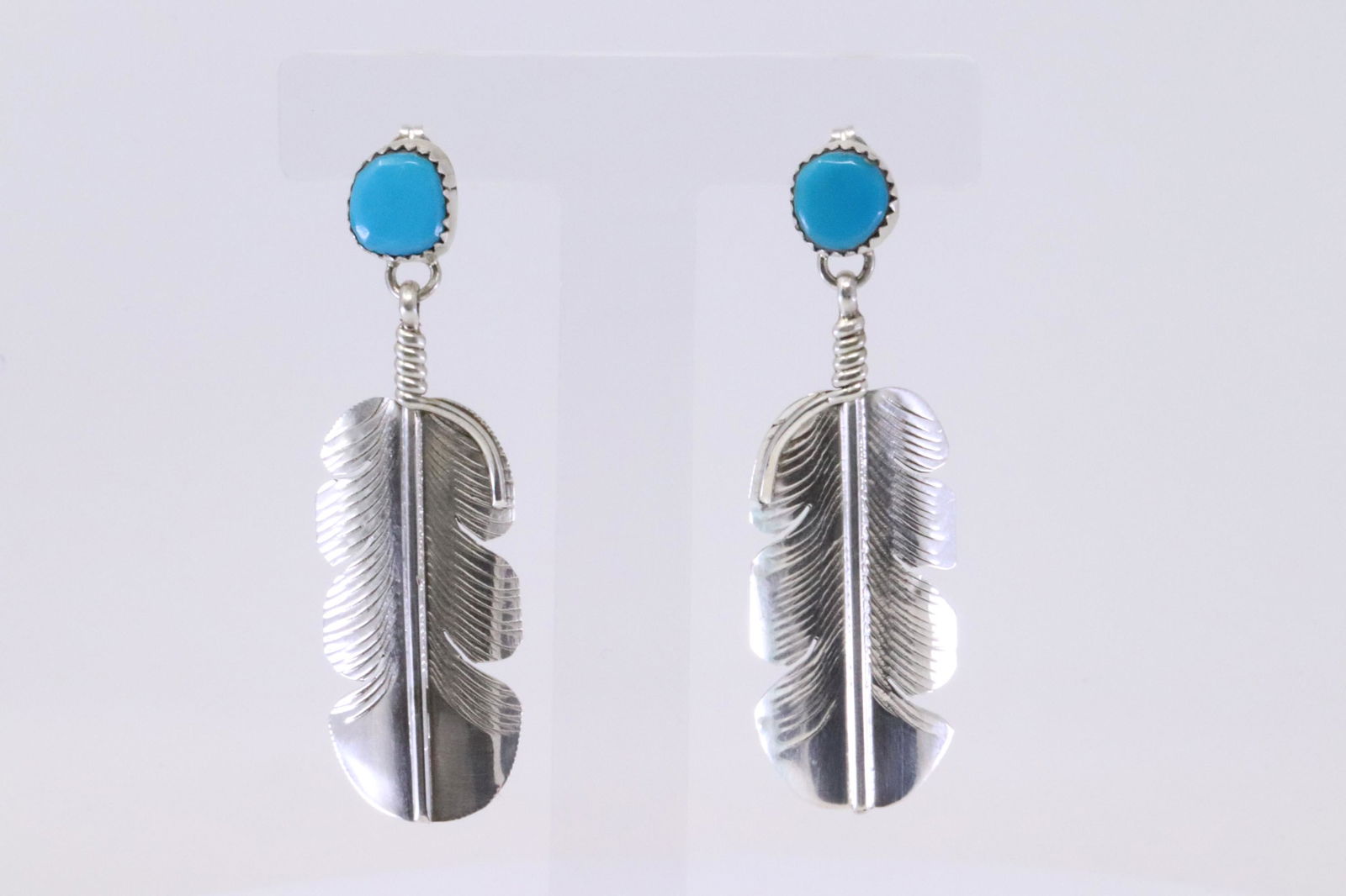 Native America Navajo Handmade Sterling Silver Feather (1 of 4)