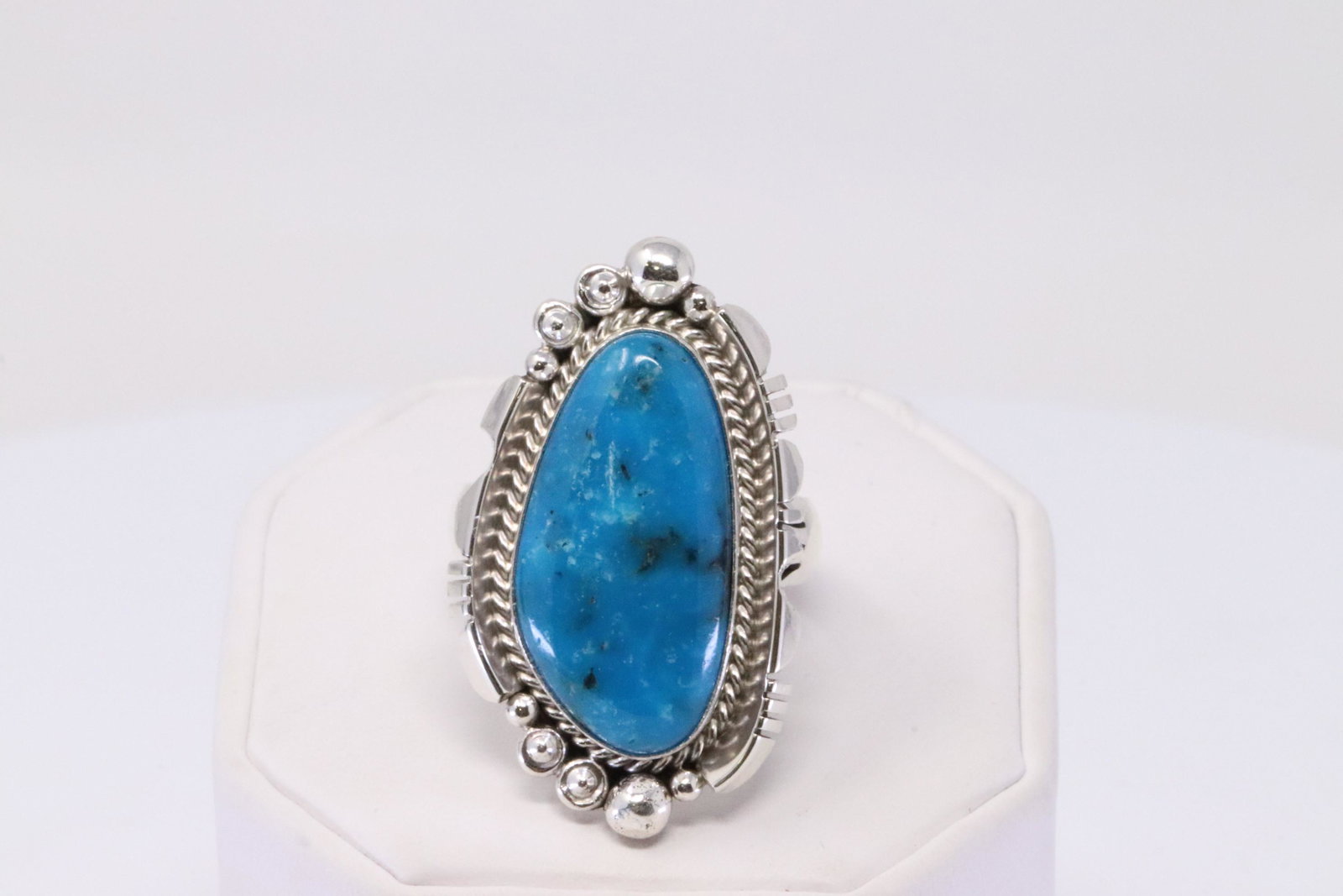 Native America Handmade Navajo Sterling Silver: This is a Native America Handmade Navajo Sterling Silver Turquoise Ring By Daniel Benally. Ring size: 11.25.