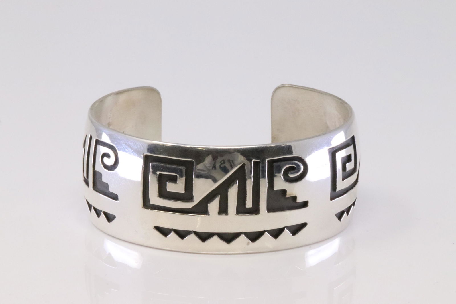 Native America Navajo Handmade Sterling Silver Wave (1 of 4)