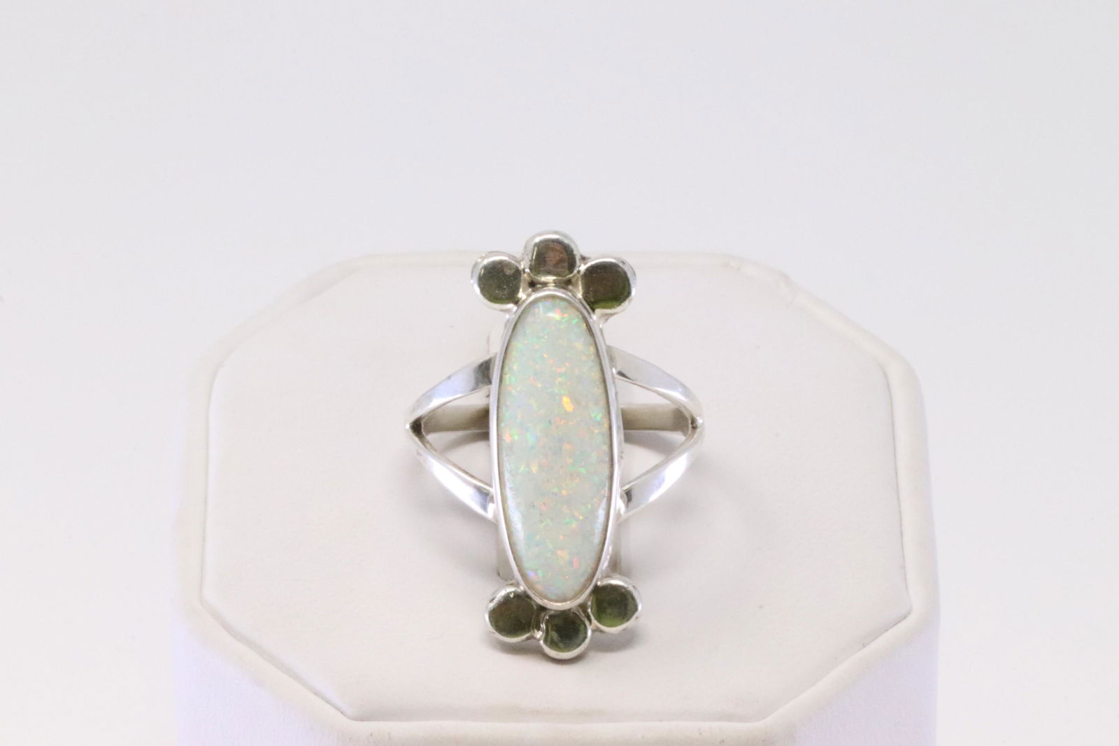 Native America Navajo Handmade Sterling Silver Opal (1 of 4)