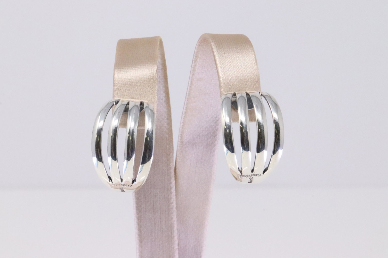 Native American Navajo Handmade Sterling Silver Hoop: This is a Native American Navajo Handmade Sterling Silver Hoop Earring's By James Bahe.