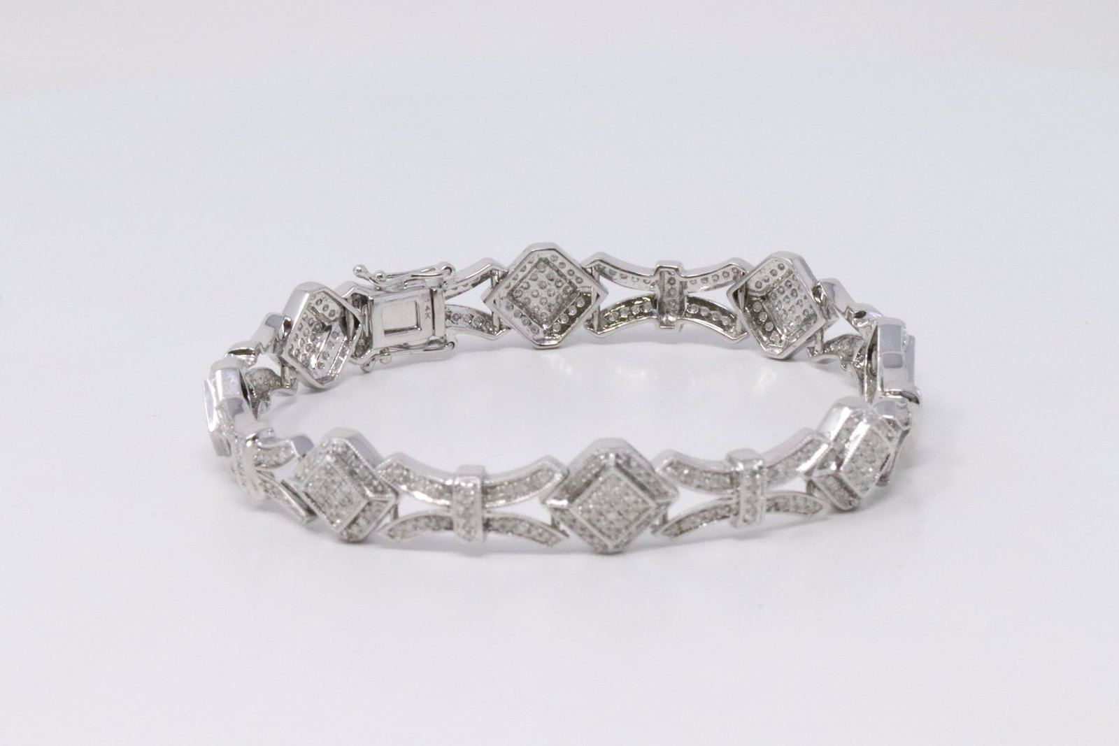 14Kt Diamond White Gold Bracelet (1 of 5)