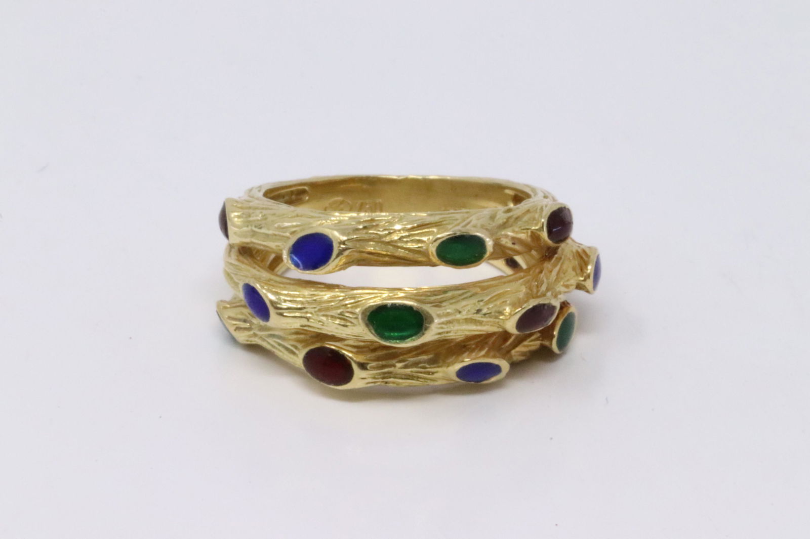 18Kt Yellow Gold Multi-Color Ring (1 of 4)