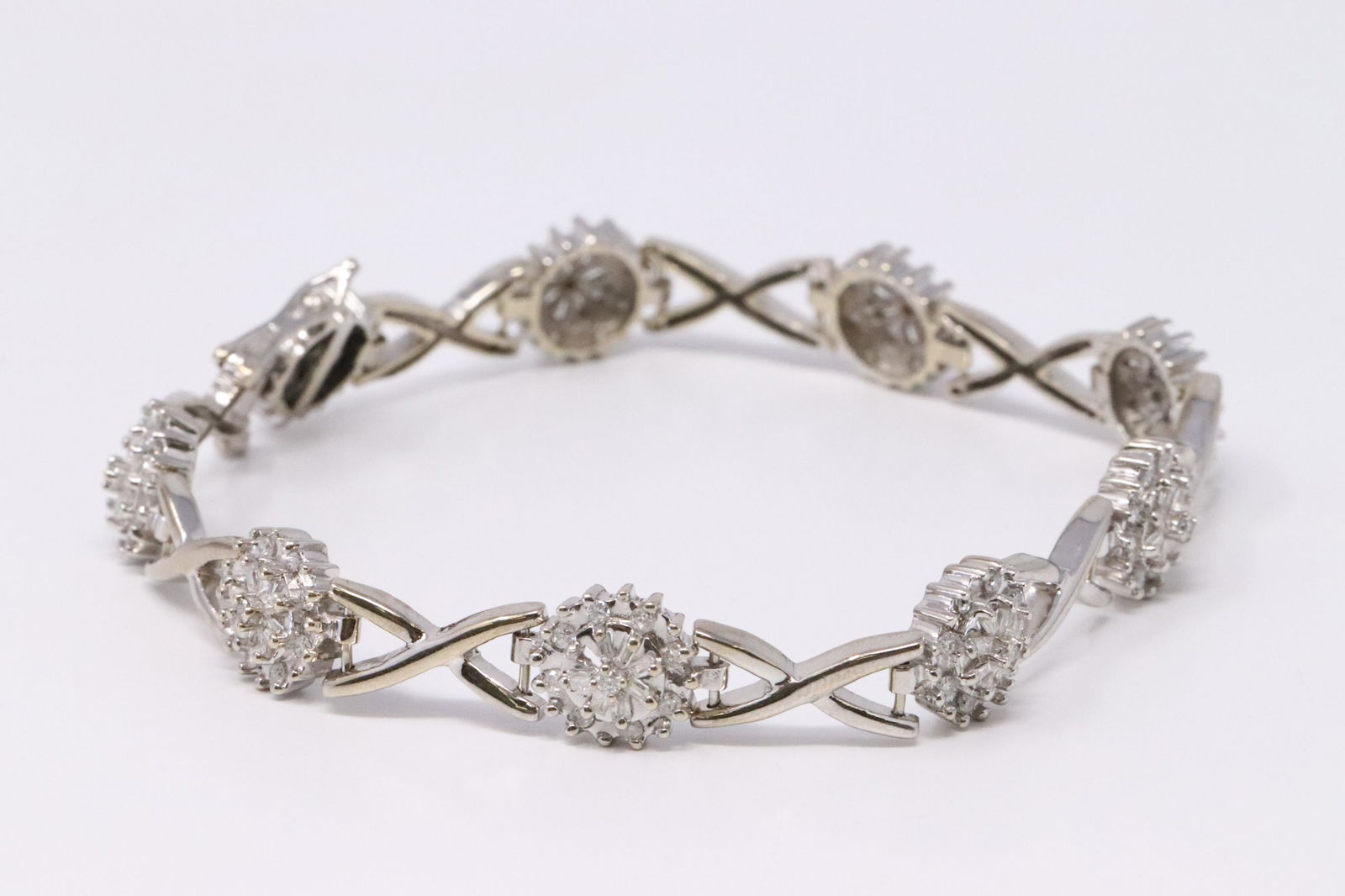 14KT Diamond Baguette Bracelet (1 of 4)