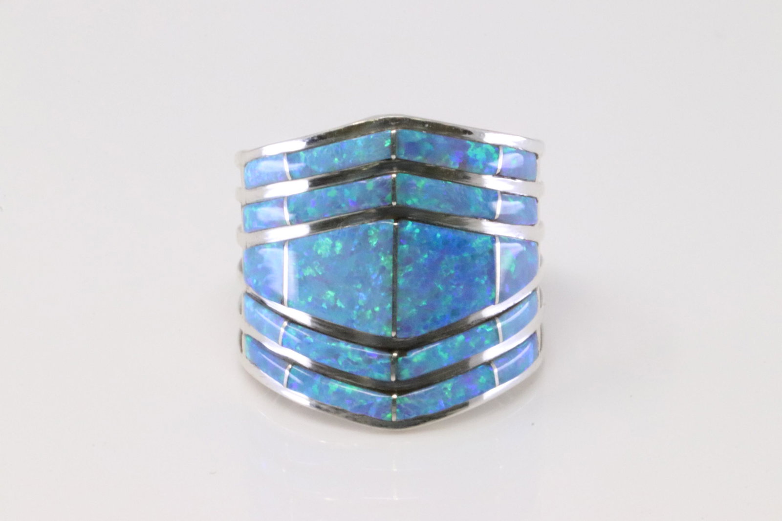 Native America Navajo Handmade Sterling Silver Opal (1 of 4)