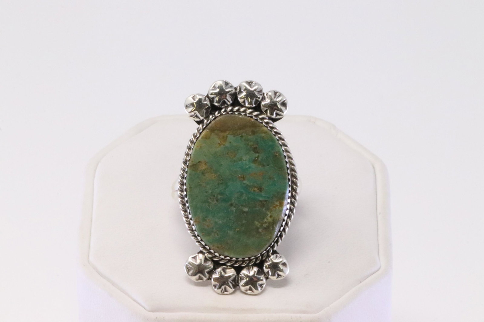 Native America Navajo Handmade Sterling Silver Turquoise Ring By Selina Warner.: This is a Native America Navajo Handmade Sterling Silver Turquoise Ring By Selina Warner. Ring size: 9.00"
