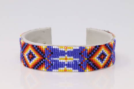 Native American Navajo Handmade Multi-Color Leather Bracelet.: This is a Native American Navajo Handmade Multi-Color Leather Bracelet.