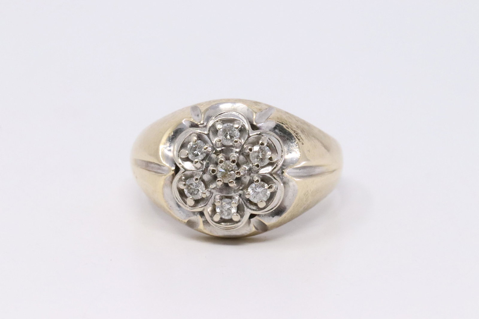 Vintage Mens Diamond Cluster Ring (1 of 4)