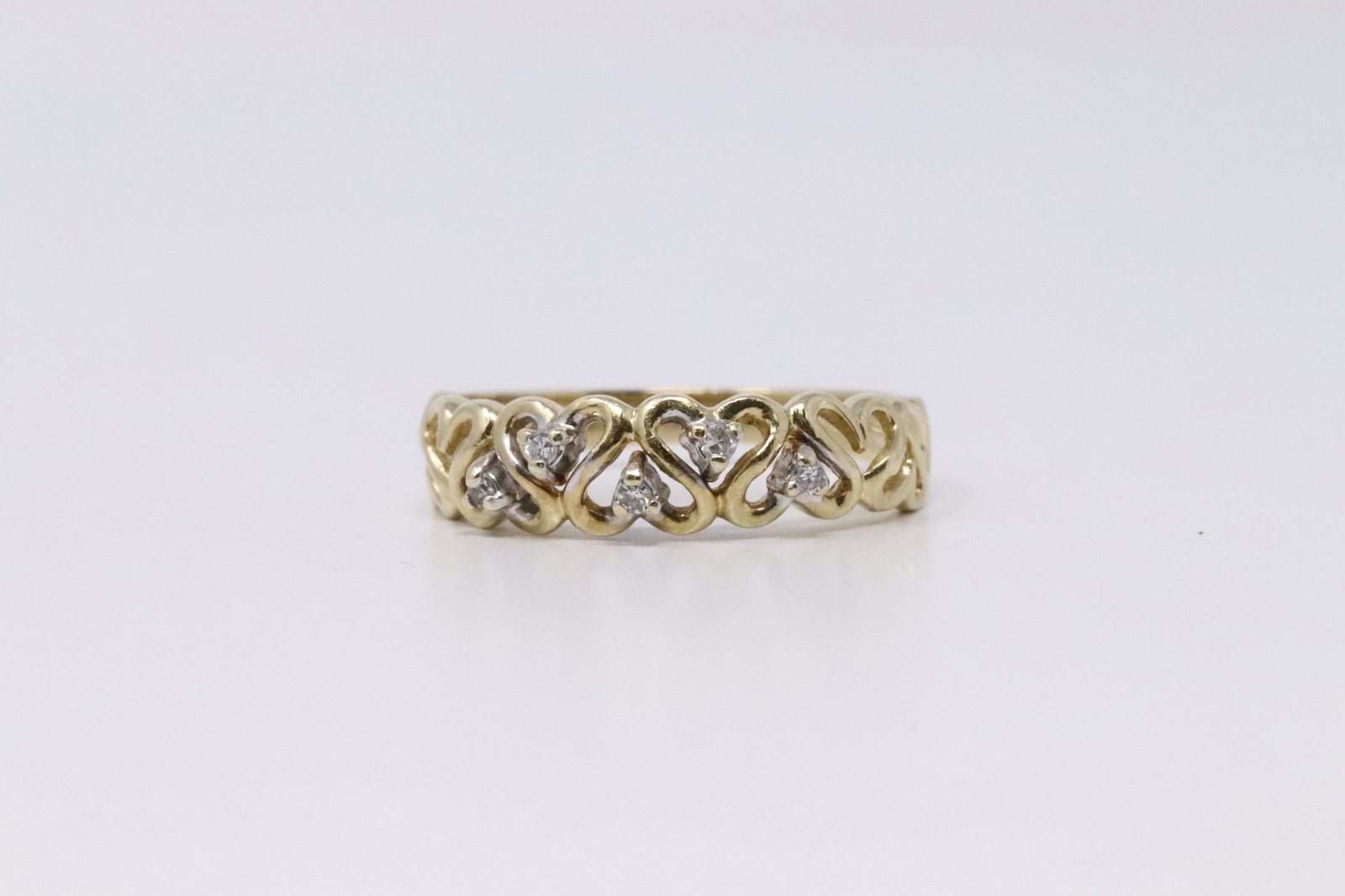 Ladies Diamond Heart Ring (1 of 4)
