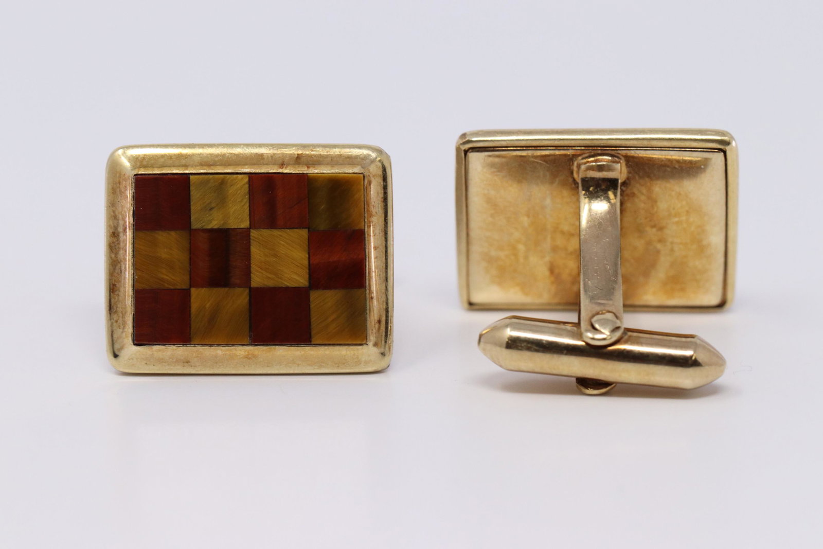 Vintage 14kt Gold Cufflinks  Stamped D-B (1 of 5)