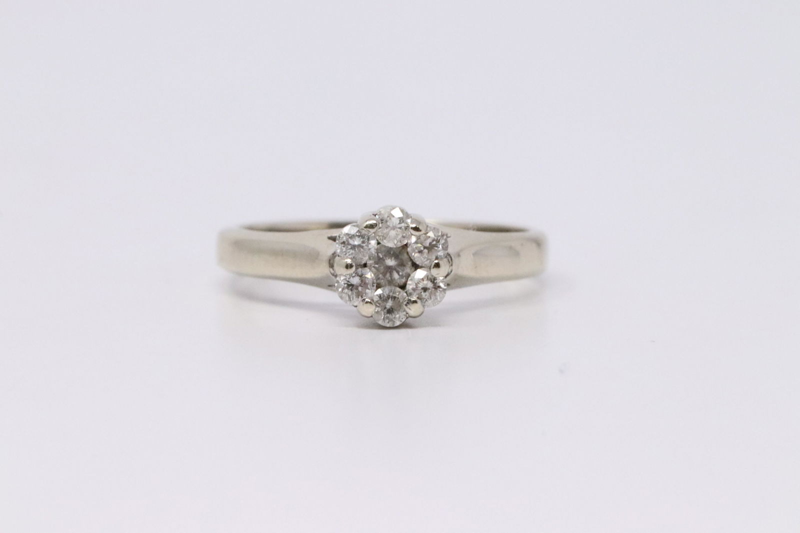14K White Gold Cluster Diamond Ring (1 of 2)