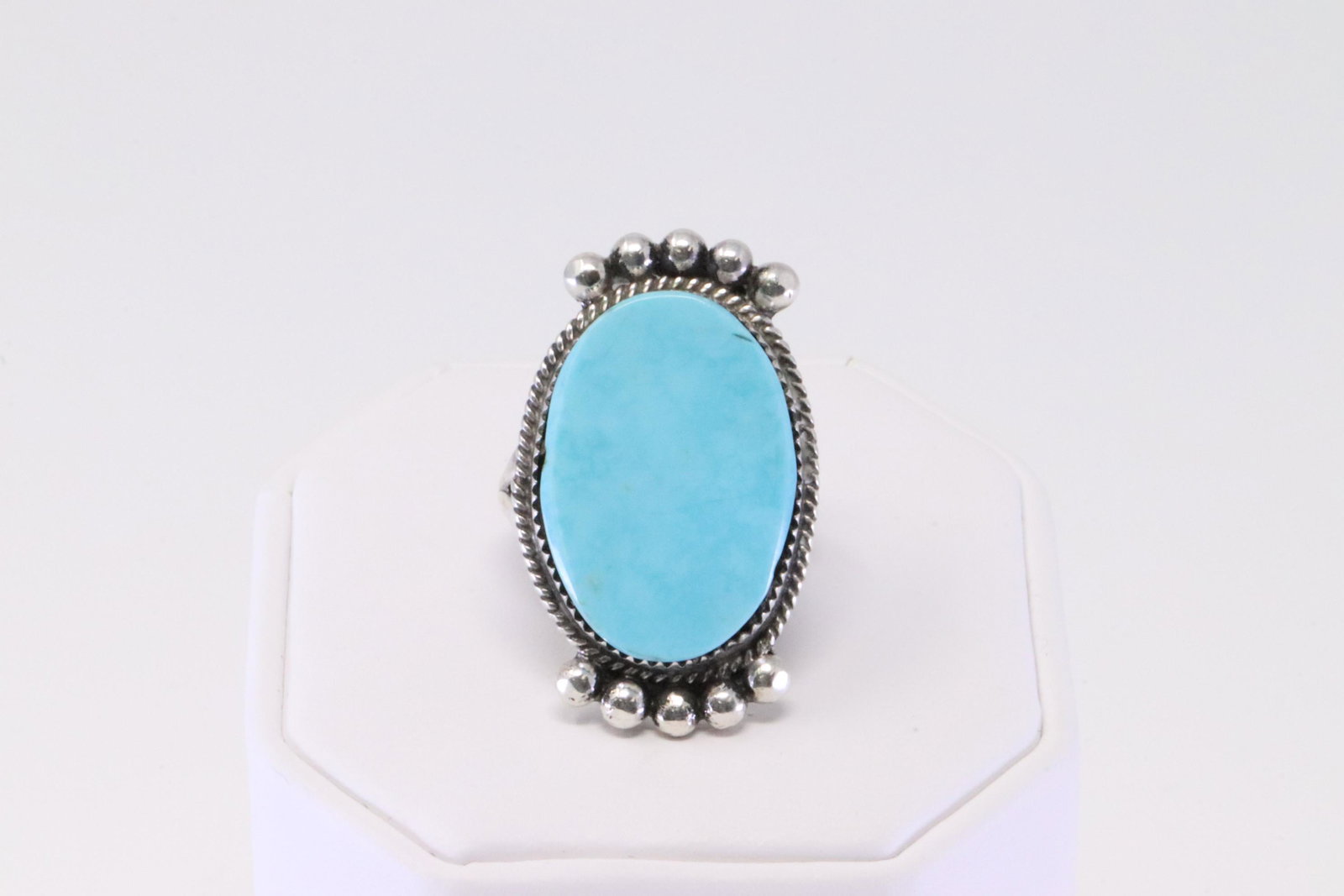 Native America Navajo Handmade Sterling Silver Turquoise Ring By Selina Warner.: This is a Native America Navajo Handmade Sterling Silver Turquoise Ring By Selina Warner. Ring size: 7.25.