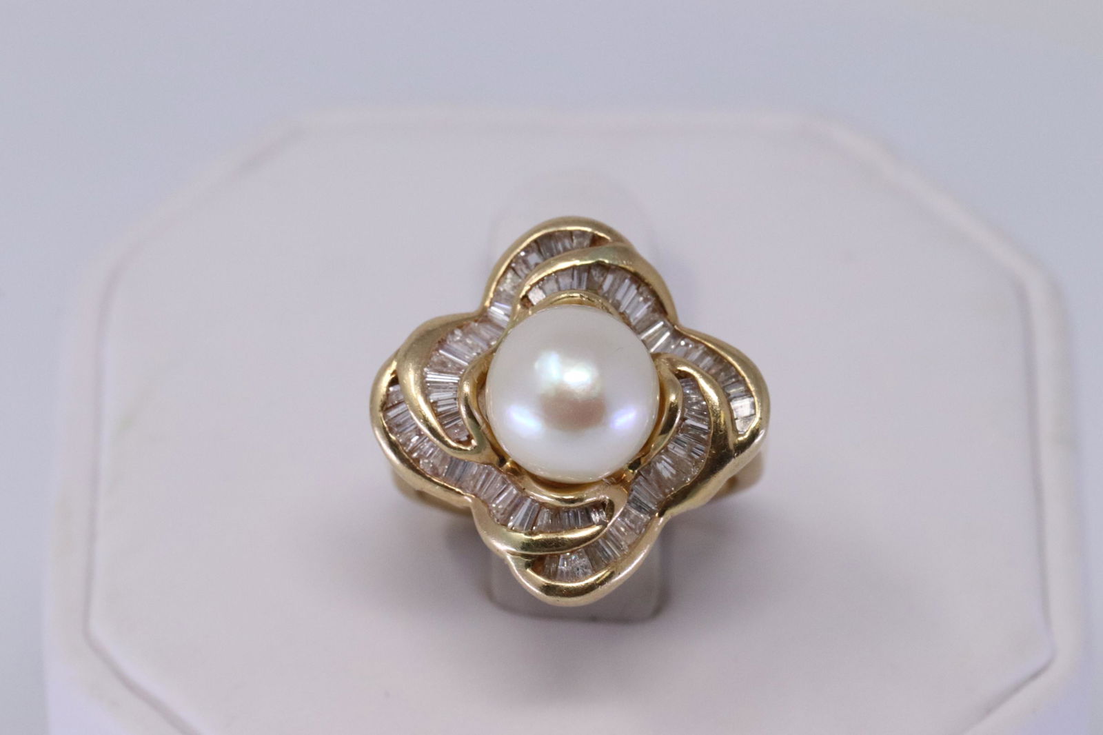 14K yellow gold Akoya Pearl with Diamonds (1 of 3)