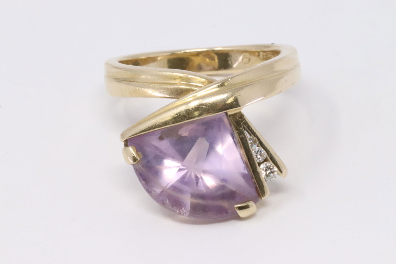 14KT Yellow Gold Diamond/Amethyst (1 of 5)