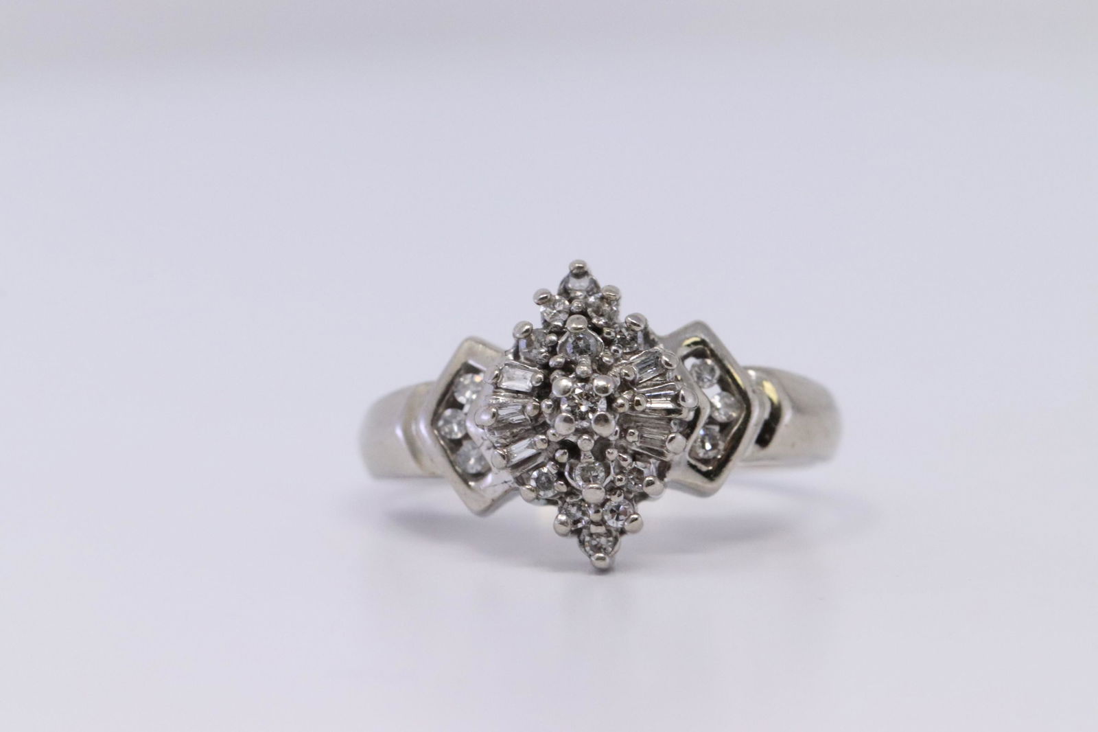 Ladies Cluster Diamond Ring (1 of 3)