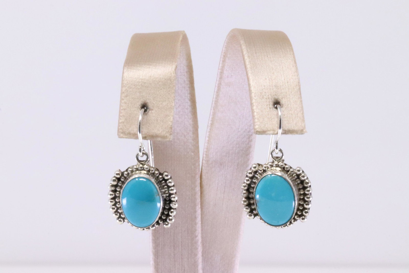 Native America Navajo Handmade Sterling Silver Turquoise Dangling Earring's By Jan Mariano.: This is a Native America Navajo Handmade Sterling Silver Turquoise Dangling Earring's By Jan Mariano.