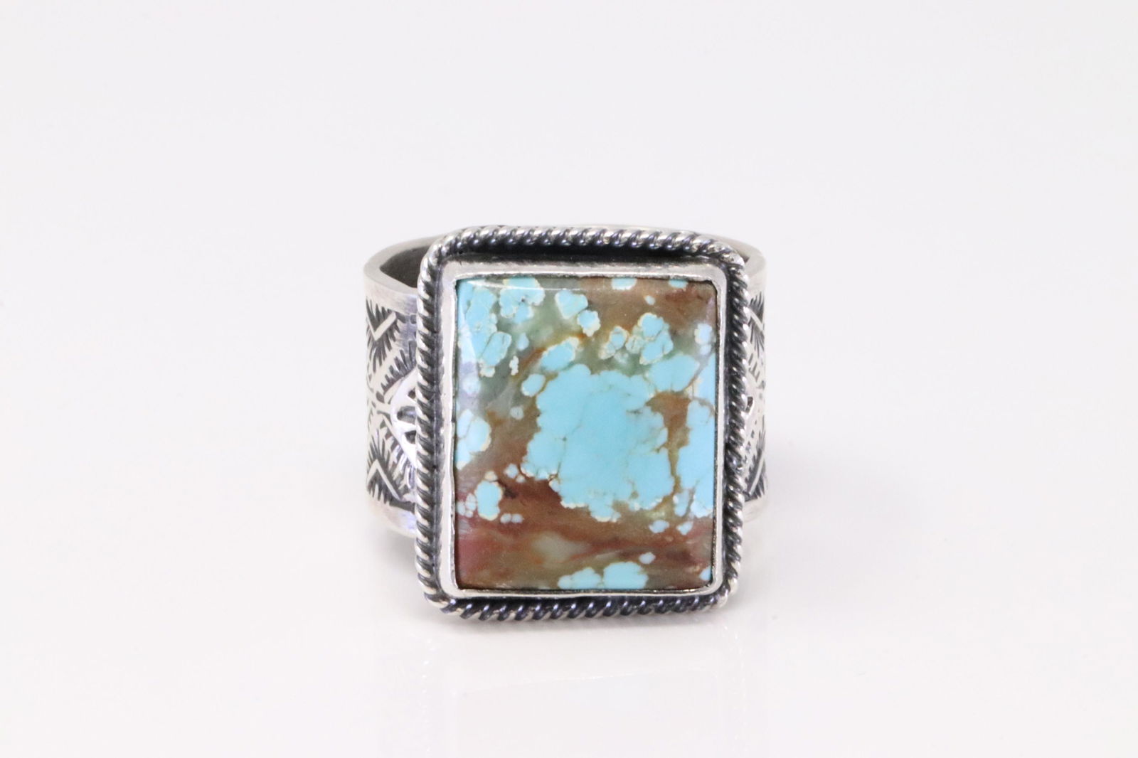 Native America Navajo Handmade Sterling Silver Turquoise Ring By Sunshine Reeves. (1 of 4)