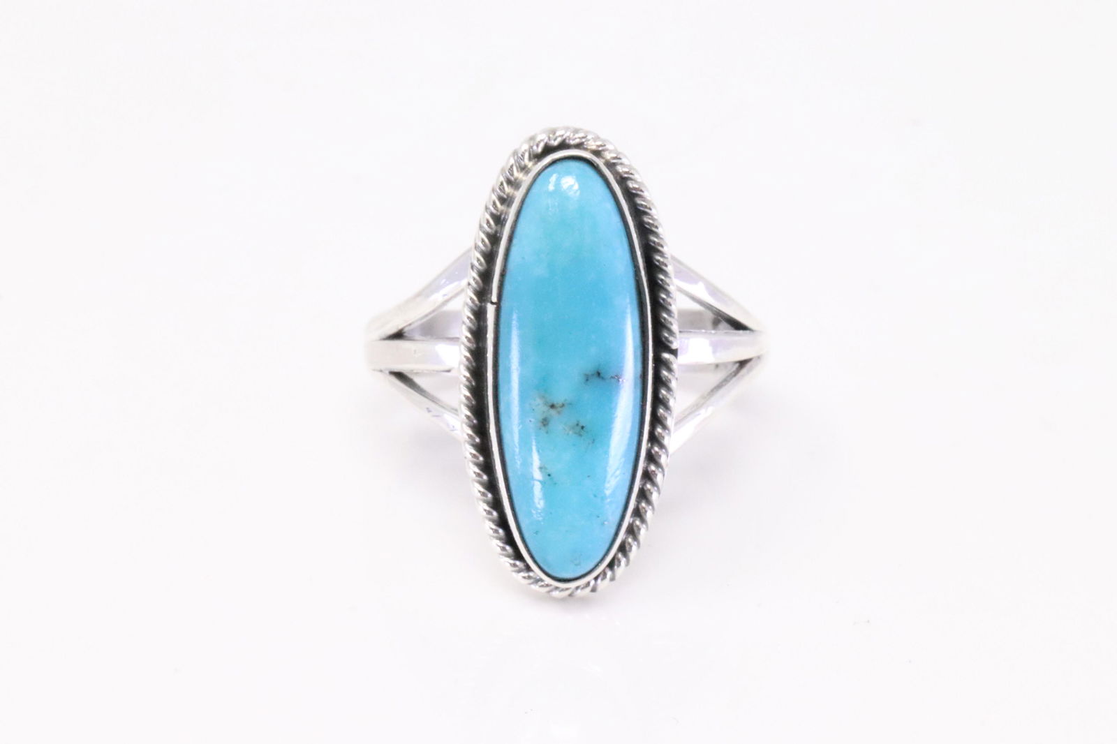 Native American Navajo Handmade Sterling Silver Turquoise Ring By Mark Barney. (1 of 4)