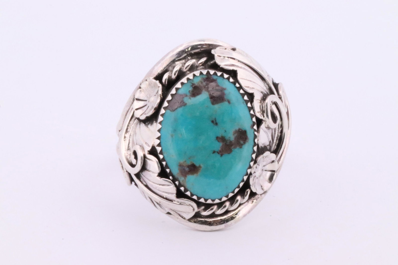 Native American Navajo Handmade Sterling Silver Turquoise Ring By M.R.: This is a Native American Navajo Handmade Sterling Silver Turquoise Ring By M.R. Ring size: 10.50.