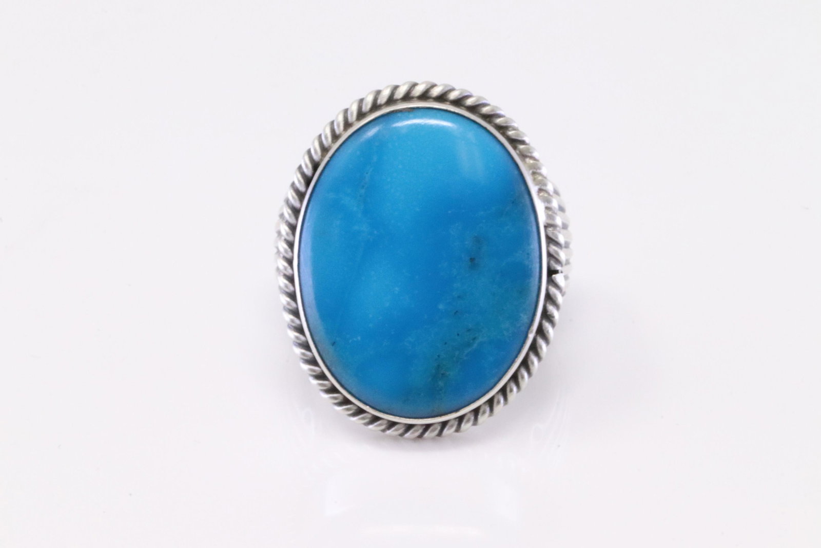 Native America Navajo Handmade Sterling Silver Turquoise Ring By Samuel Yellowhair.: This is a Native America Navajo Handmade Sterling Silver Turquoise Ring By Samuel Yellowhair. Ring size: 6.25.