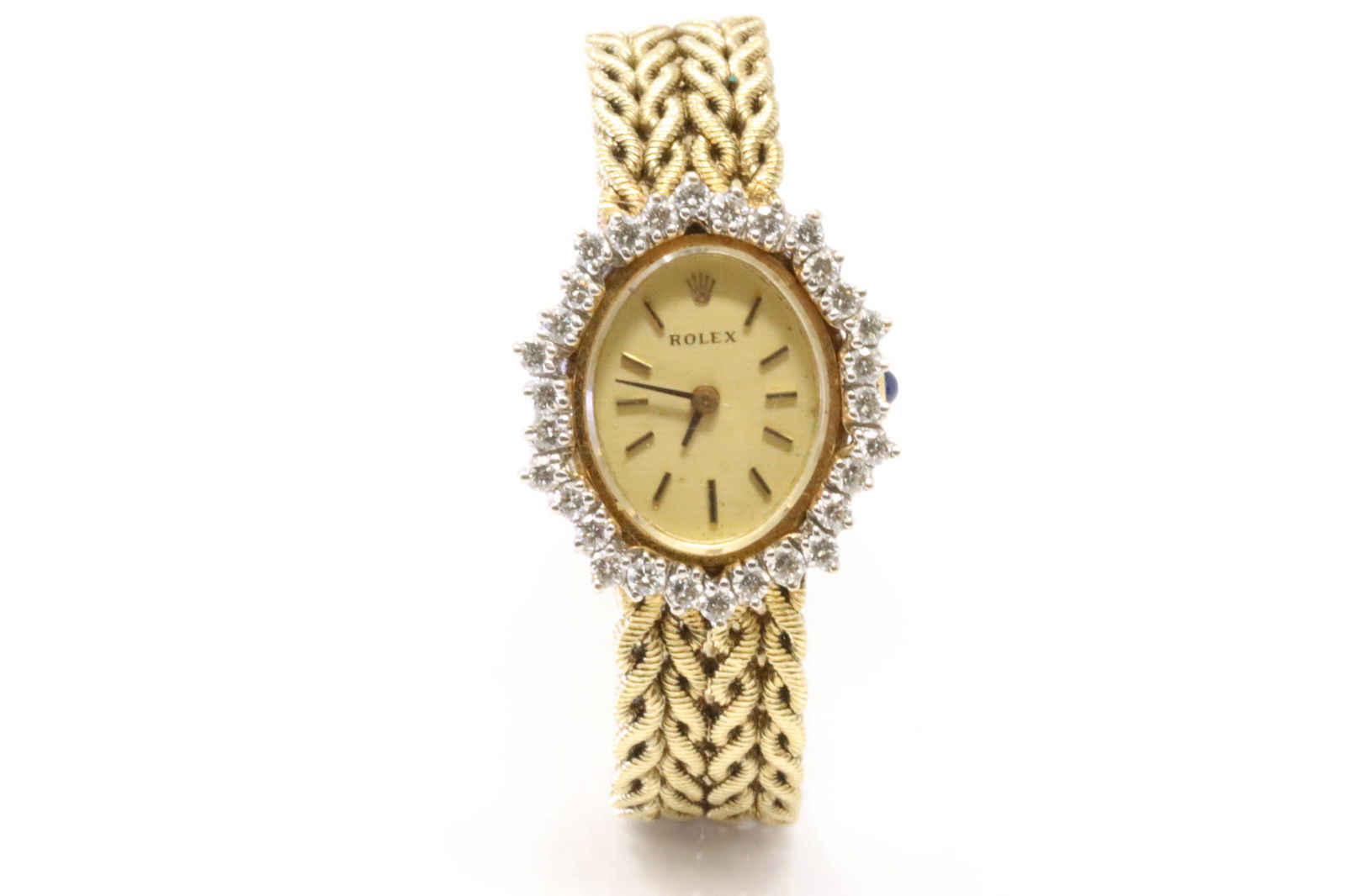 Vintage Rolex Sapphire & Diamond Watch 14Kt. (1 of 8)