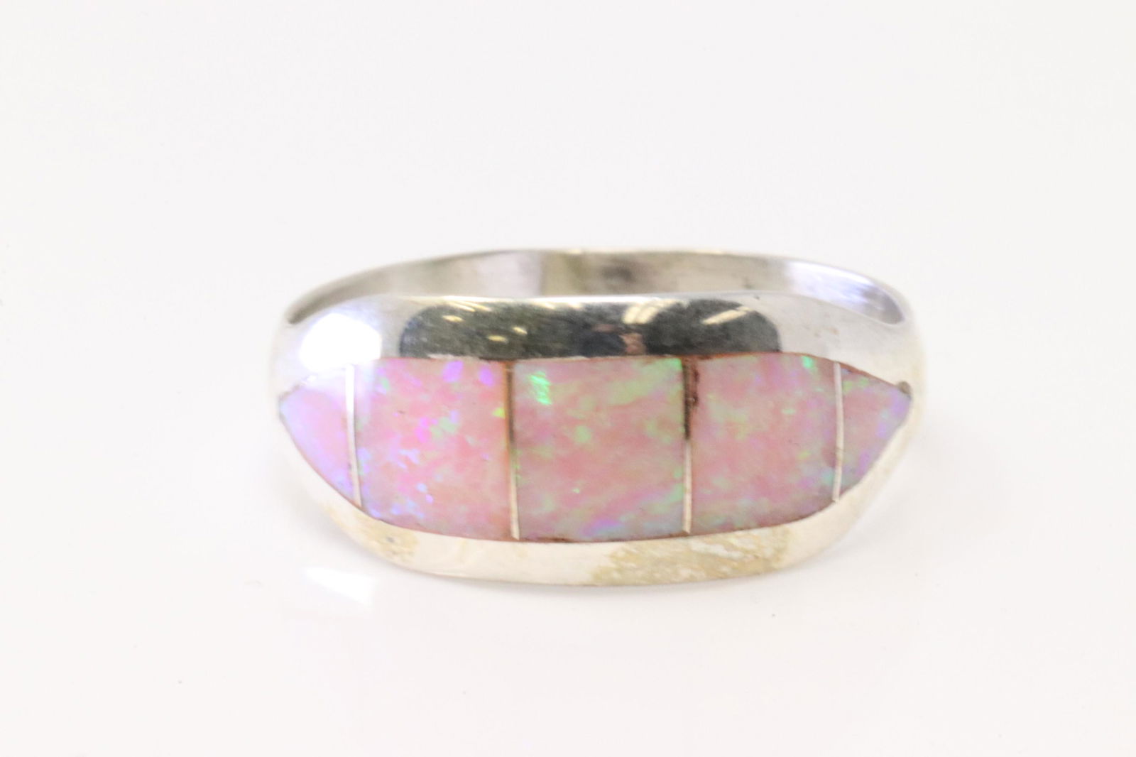 Native America Navajo Sterling Silver Opal Ring By T.N. (1 of 4)