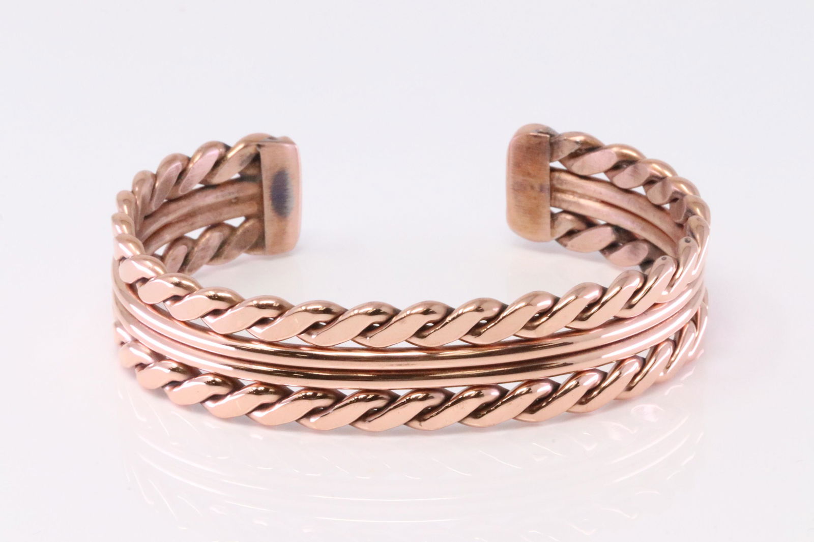 Native America Navajo Copper Bracelet Cuff By Elaine Tahe. (1 of 4)