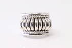 Native American Navajo Sterling Silver Solid Ring By Thomas Charley.