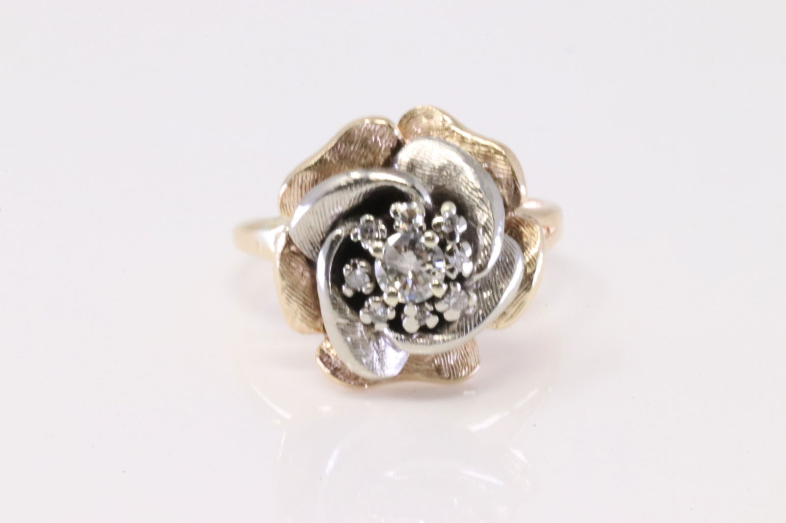 Rose Style Diamond Ring 14Kt. (1 of 4)