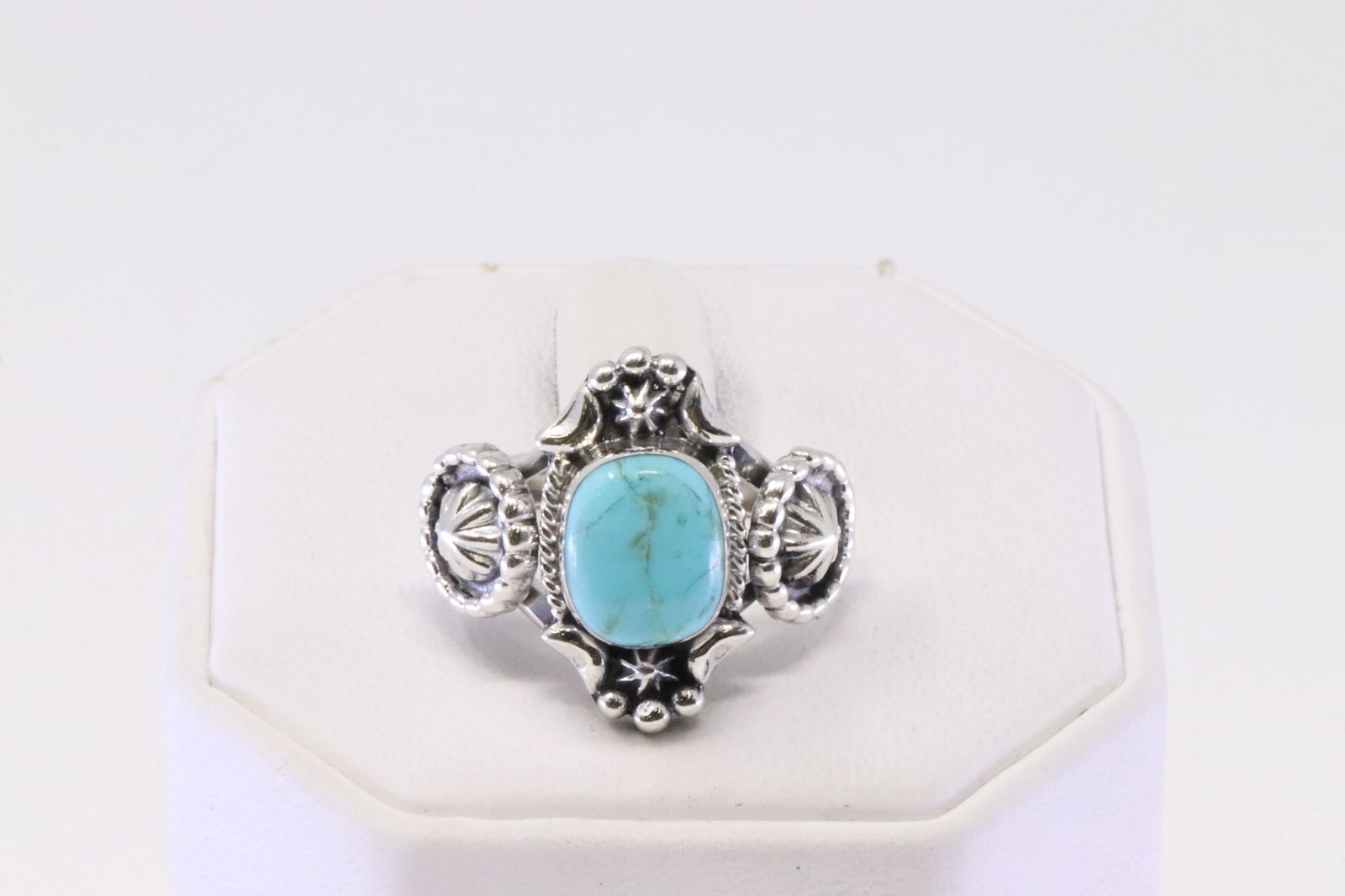 Native America Navajo Sterling Silver Turquoise Ring By G.Francisco. (1 of 4)