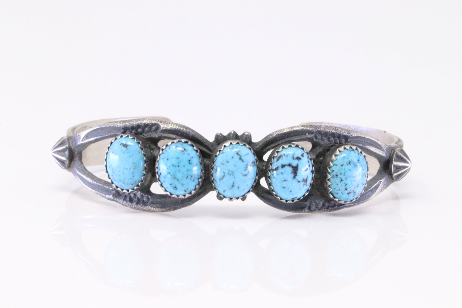 Native American Navajo Sterling Silver Turquoise Bracelet Cuff By K Billah.: This is a Native American Navajo Sterling Silver Turquoise Bracelet Cuff By K Billah.